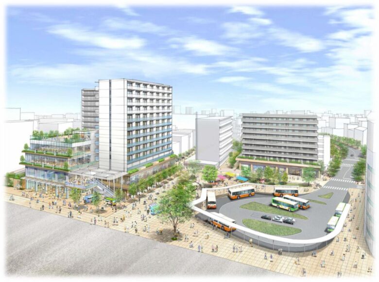 竹ノ塚駅東口が大きく生まれ変わるへ 複合施設や駅前広場を再整備、約10年後の完成を目指す