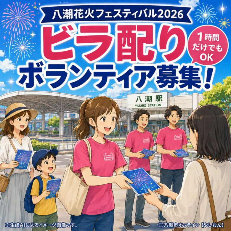 八潮花火フェスティバル2026を街から応援!八潮駅でビラ配りボランティア募集