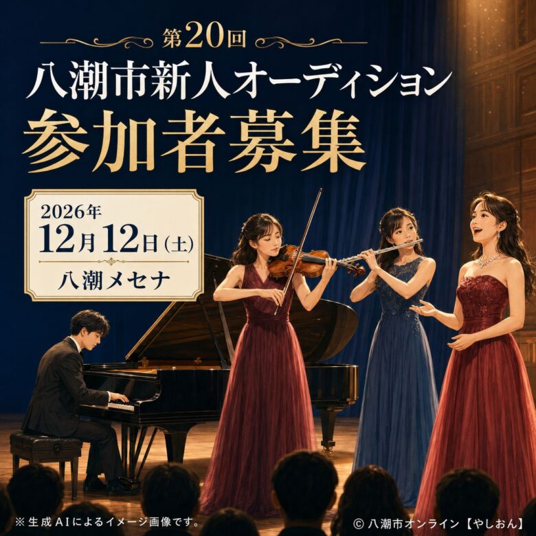 八潮から羽ばたく若き音楽家を募集!第20回八潮市新人オーディション開催へ