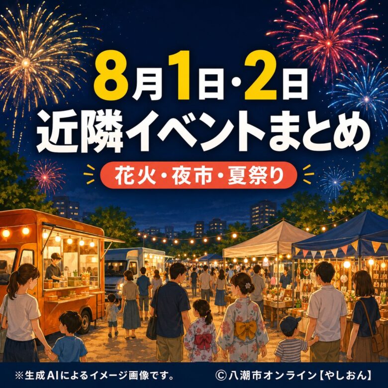 【8月1日・2日】八潮・草加・三郷など近隣イベントまとめ　花火や夏祭りも