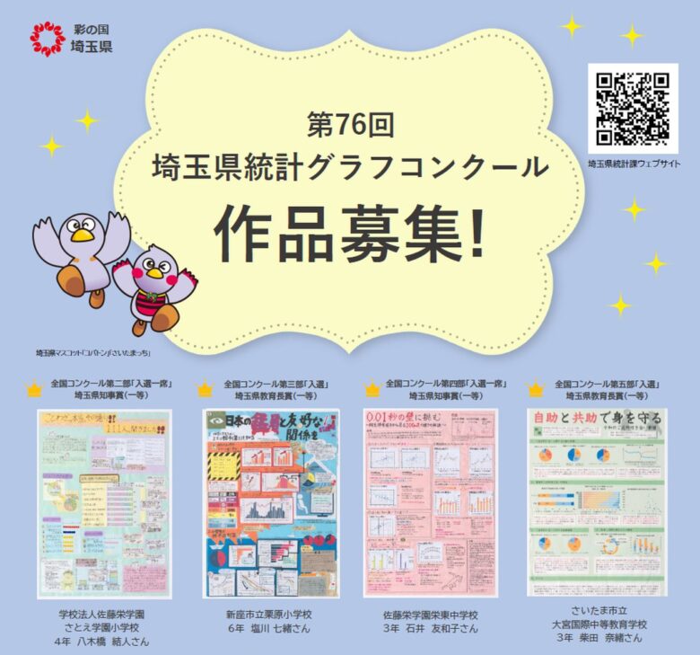夏休みの「なぜ?」をグラフに!第76回埼玉県統計グラフコンクール作品募集