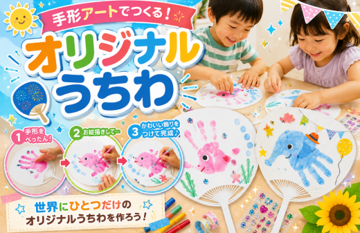 手形アートでつくる!オリジナルうちわ