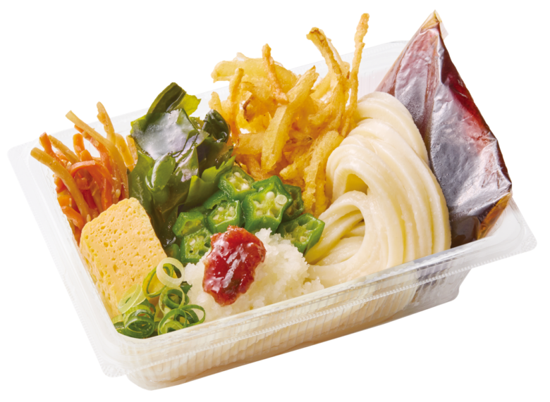 『梅おろしオクラうどん弁当』