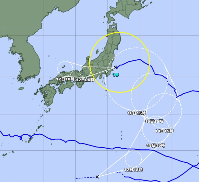 台風15号、今夜関東上陸へ 八潮周辺も夜間の強い雨・風に警戒
