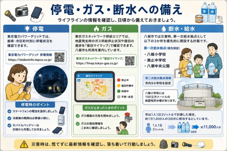 停電・ガス・断水への備え