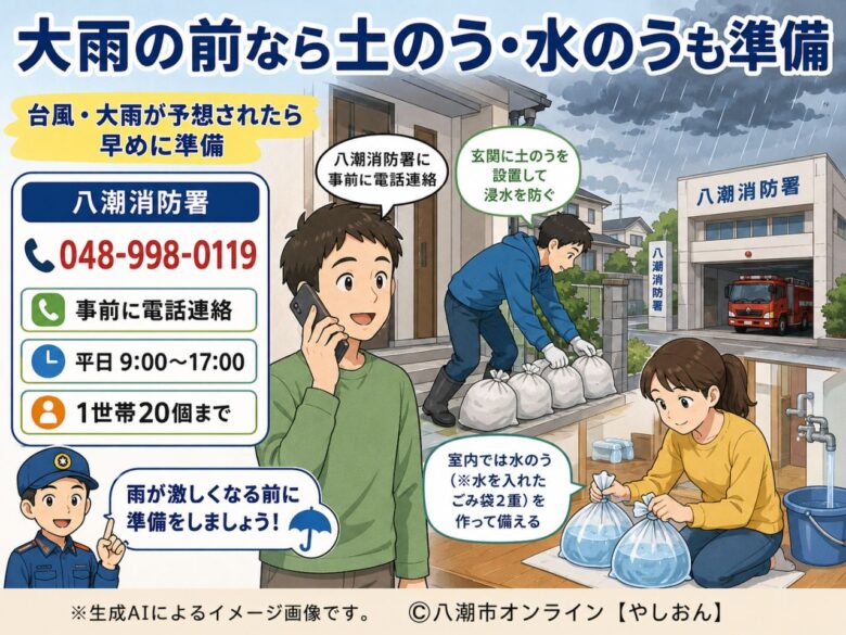 大雨の前なら土のう・水のうも準備