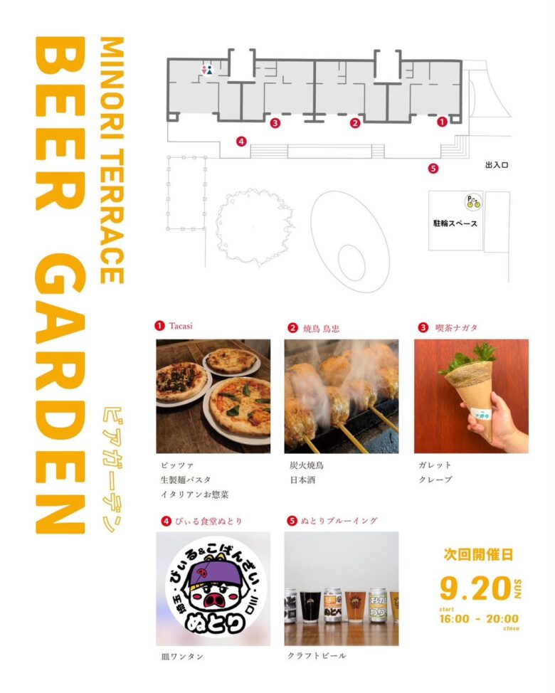 草加「ミノリテラス」で畑のトマトがビールに!8月23日ビアガーデン開催