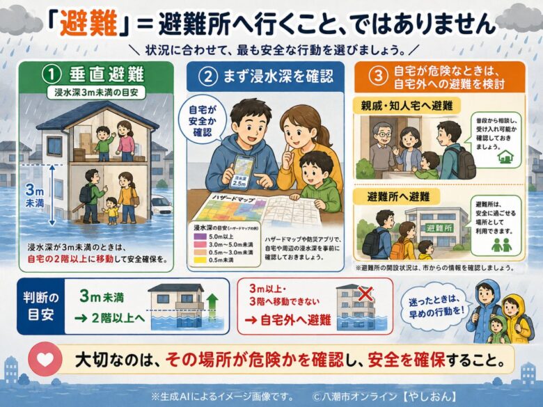 「避難」＝避難所へ行くこと、ではありません