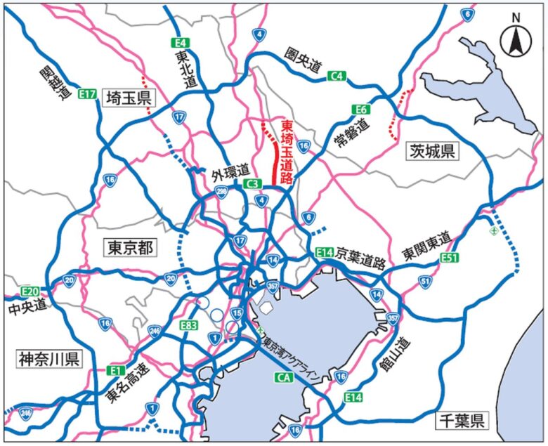 八潮北部が大きく変わる　東埼玉道路とPA・スマートIC・道の駅で進む「北部拠点」