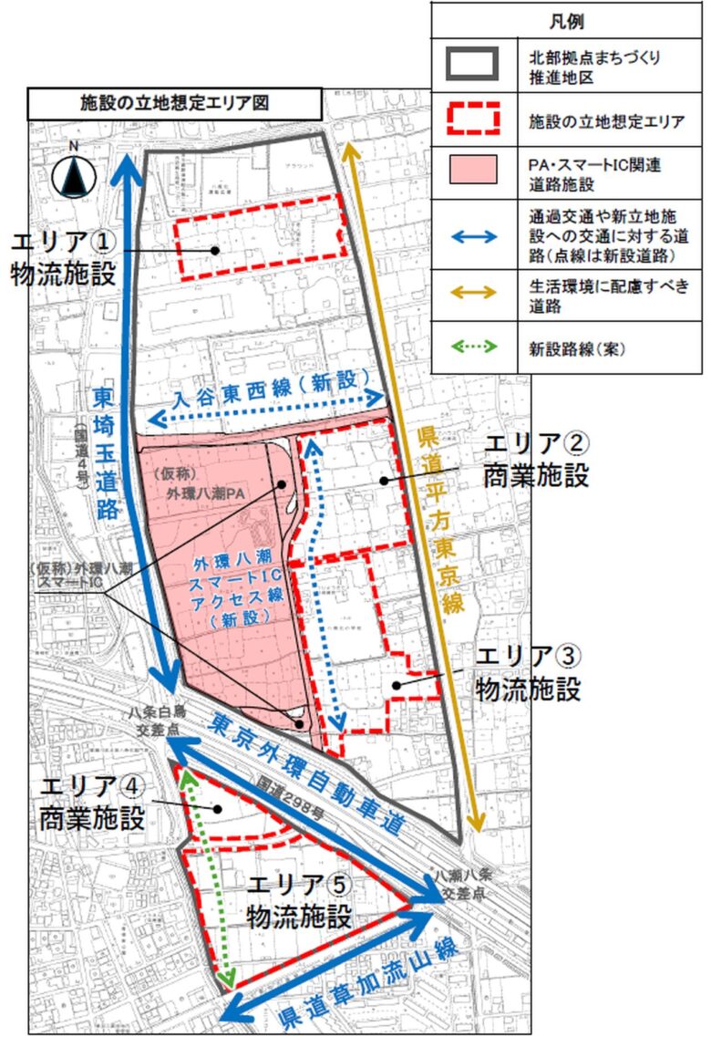八潮北部の将来像が具体化　スーパーや物流施設など「整備計画」が明らかに