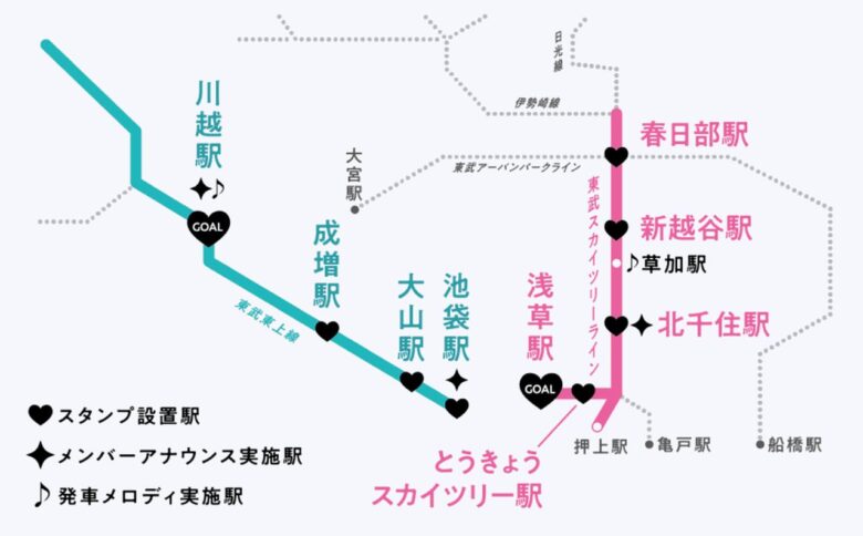 草加駅がFRUITS ZIPPER仕様に!東武鉄道「TOBU KAWAII PROJECT」開催中