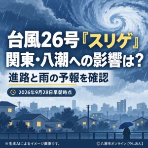 台風26号「スリゲ」が非常に強い勢力に　関東への影響は？八潮・草加・三郷で確認したい雨への備え