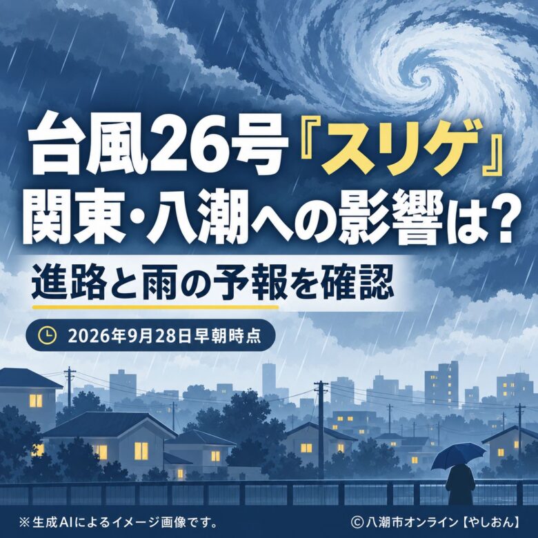 台風26号「スリゲ」が非常に強い勢力に　関東への影響は？八潮・草加・三郷で確認したい雨への備え