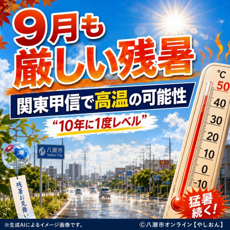 9月なのに厳しい残暑？ 関東甲信は9日頃から「10年に1度レベル」の高温可能性