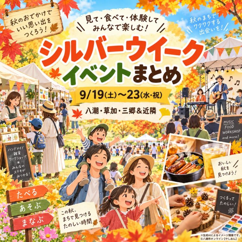 【9/19〜23】5連休どこ行く？八潮・草加・三郷＆近隣イベント総まとめ
