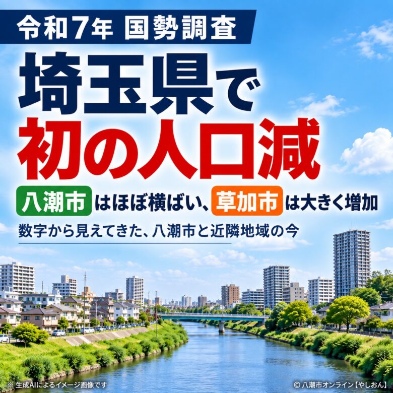 埼玉県、国勢調査で初の人口減 八潮市は9万3410人、草加市は県内有数の増加に