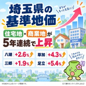 埼玉県の基準地価、住宅・商業地が5年連続上昇　八潮や草加、三郷の状況は？