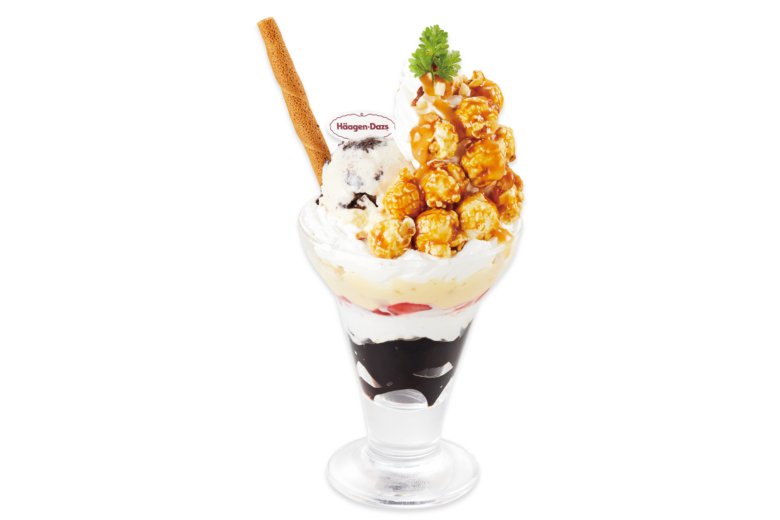 ハーゲンダッツ アイスクリームとキャラメルポップコーンのパフェ