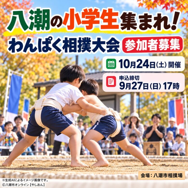 第31回やしお市民まつり「わんぱく相撲大会」参加者募集 10月24日に開催