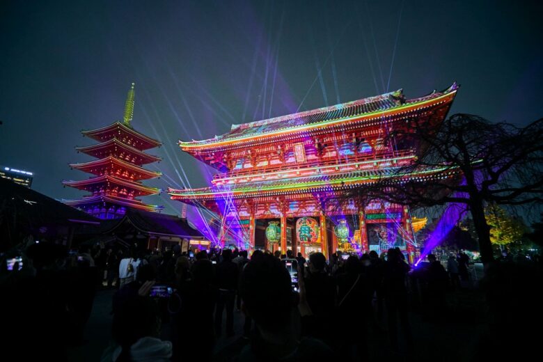 浅草寺 宝蔵門/五重塔 プロジェクションマッピング