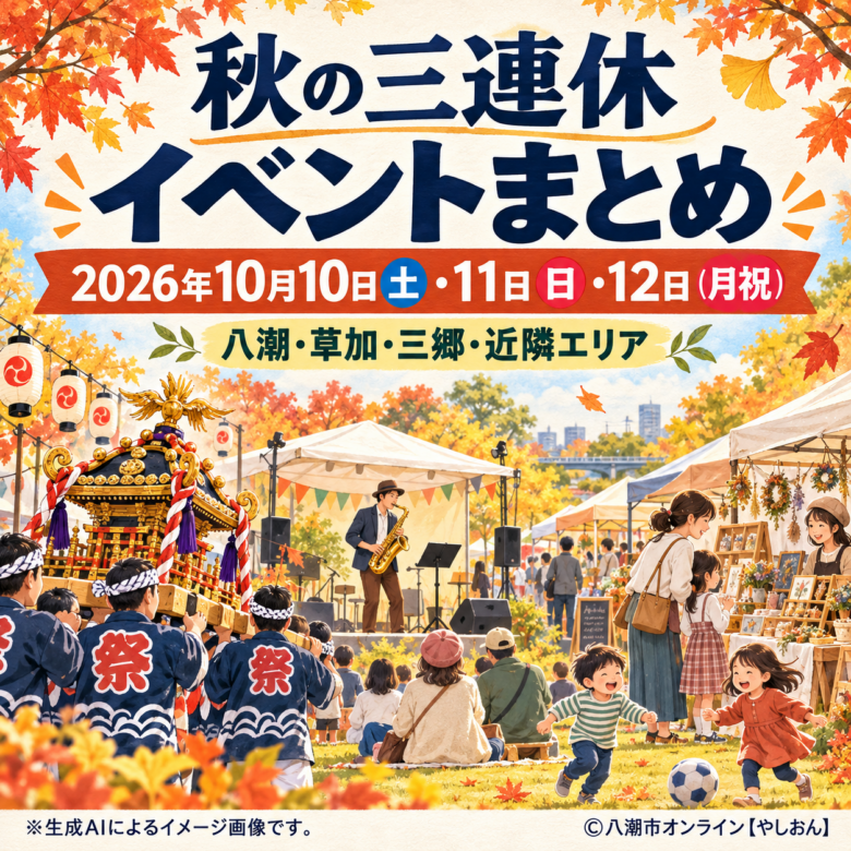 三連休はどこへ行く?10月10~12日、八潮・近隣の秋祭り&イベントまとめ