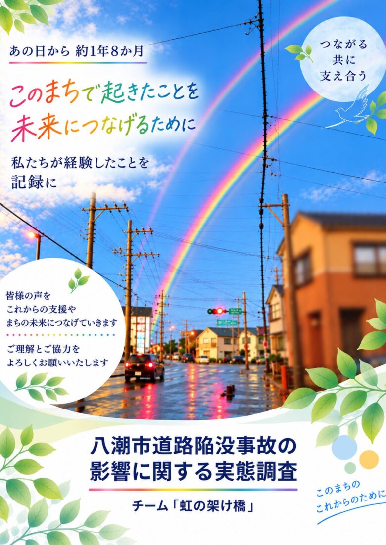 八潮の道路陥没事故、暮らしへの「影響」を記録へ 市民アンケートは10月30日まで