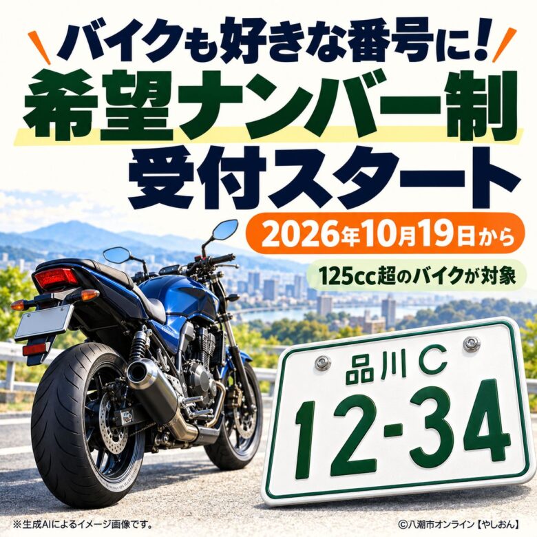 バイクも好きな番号を選べる時代に!「希望ナンバー制」10月19日開始、対象や料金は?