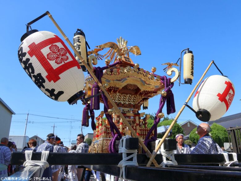 9年ぶりの大祭、約90人の担ぎ手とともに神輿が発進 八潮・中馬場諏訪神社レポート