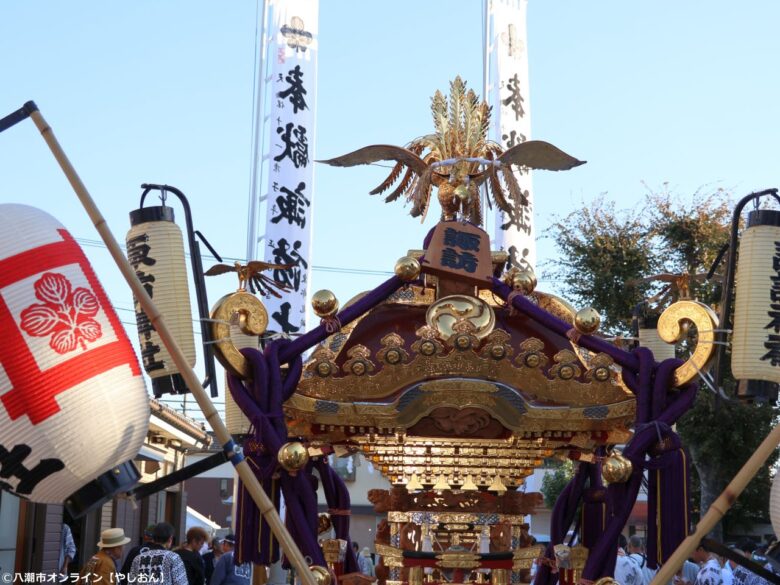 9年ぶりの大祭、約90人の担ぎ手とともに神輿が発進 八潮・中馬場諏訪神社レポート