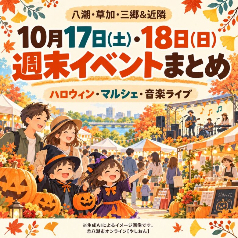 【10月17日・18日】八潮・草加・三郷＆近隣イベントまとめ！ハロウィンやマルシェ、無料ライブも