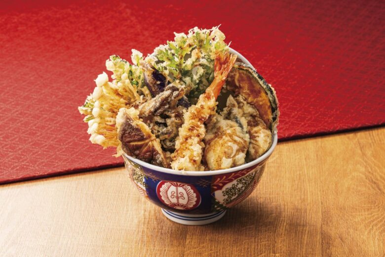 牡蠣ときのこの天丼