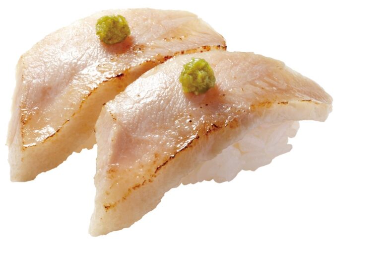 柚子胡椒をのせた「炙り豚とろ」