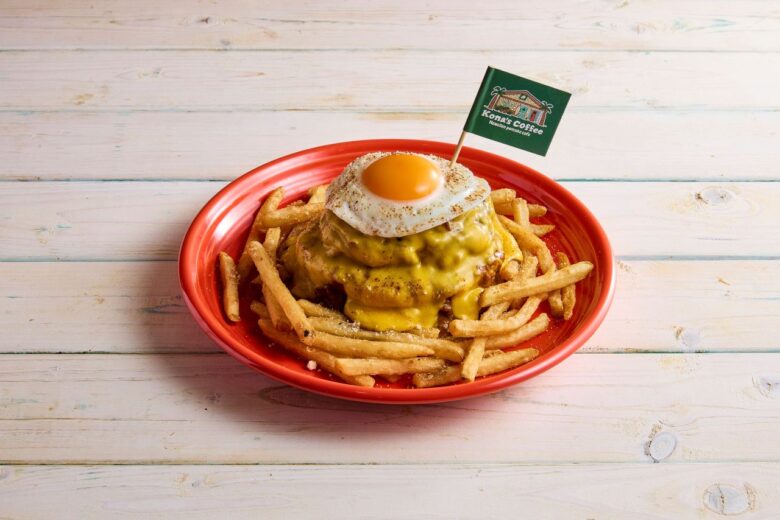 『チーズカレーハンバーグパンケーキ』